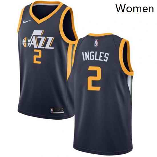 Womens Nike Utah Jazz 2 Joe Ingles Navy NBA Swingman Icon Edition Jersey